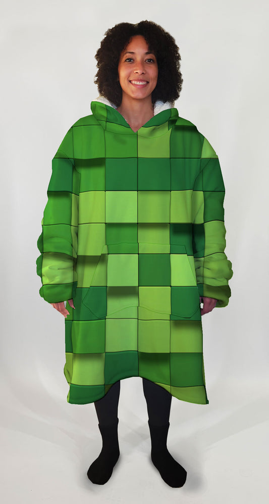 Green Pixel Gamer Big Hoodie