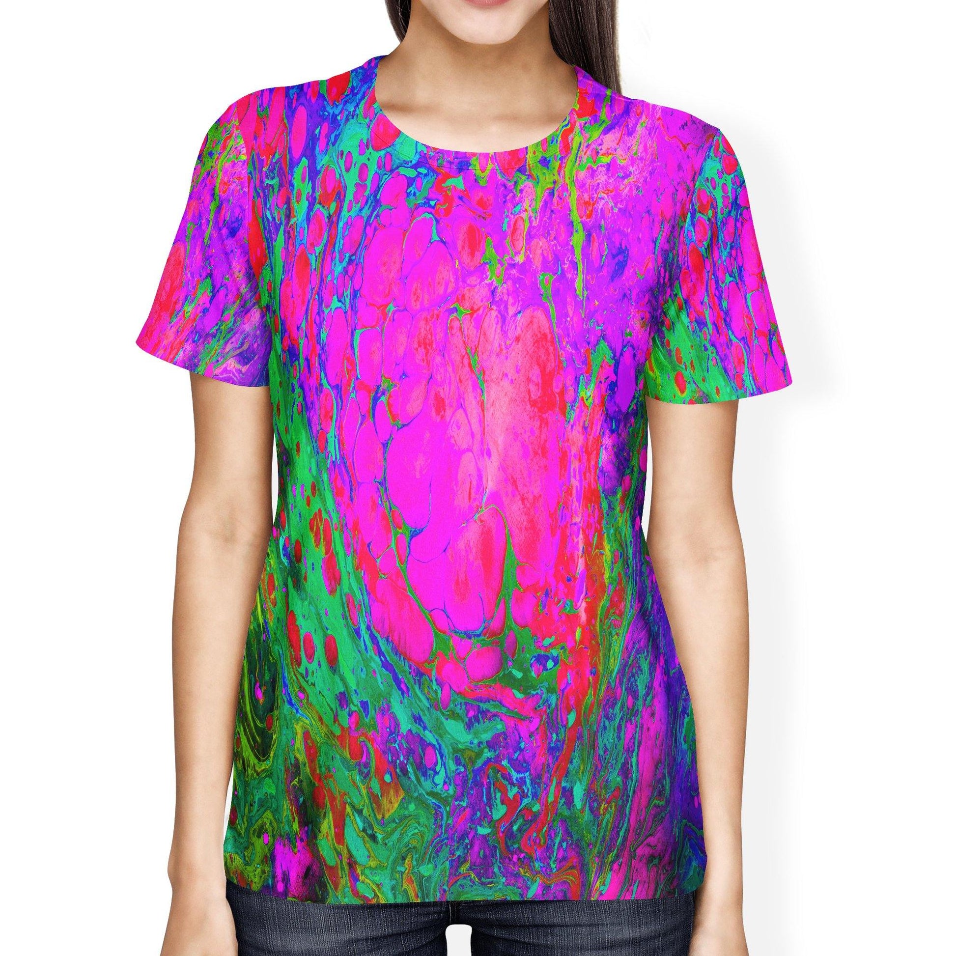 Acid Wash Ladies T-shirt - USA Made Dropship