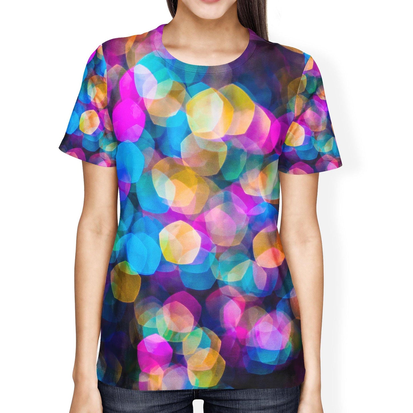 Colored Prisms Ladies' T-shirt - USA Made Dropship
