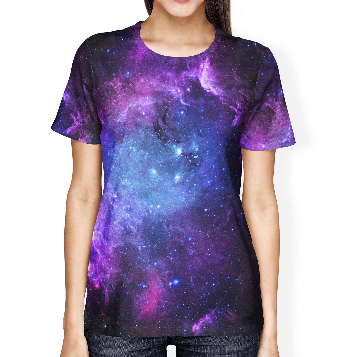 Blue Galaxy Ladie's T-shirt - USA Made Dropship