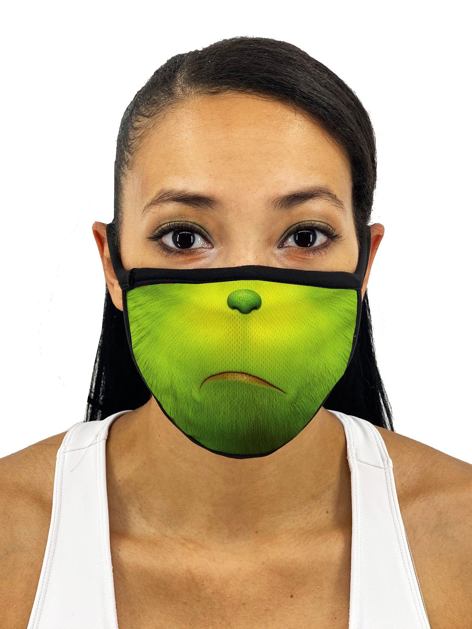 Christmas Grouch Face Mask With Filter Pocket - USA Made Dropship