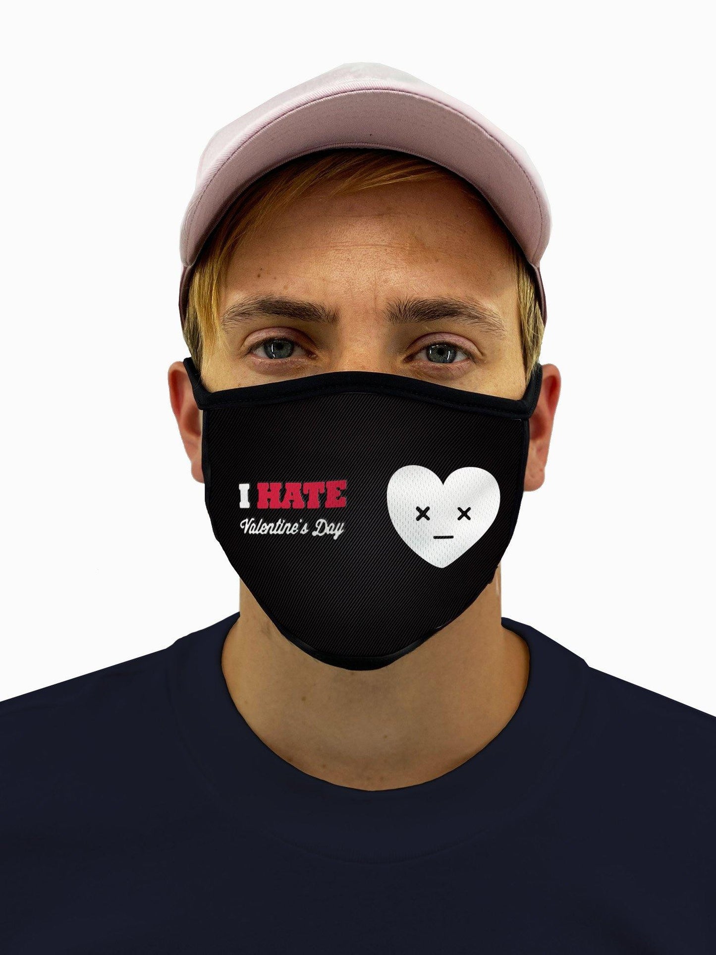 Hate Valentines Day Face Mask With Filter Pocket - USA Made Dropship