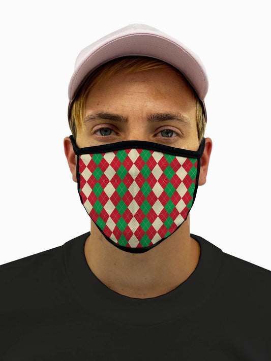 Holiday Wrap Mask with Filter Pocket - USA Made Dropship