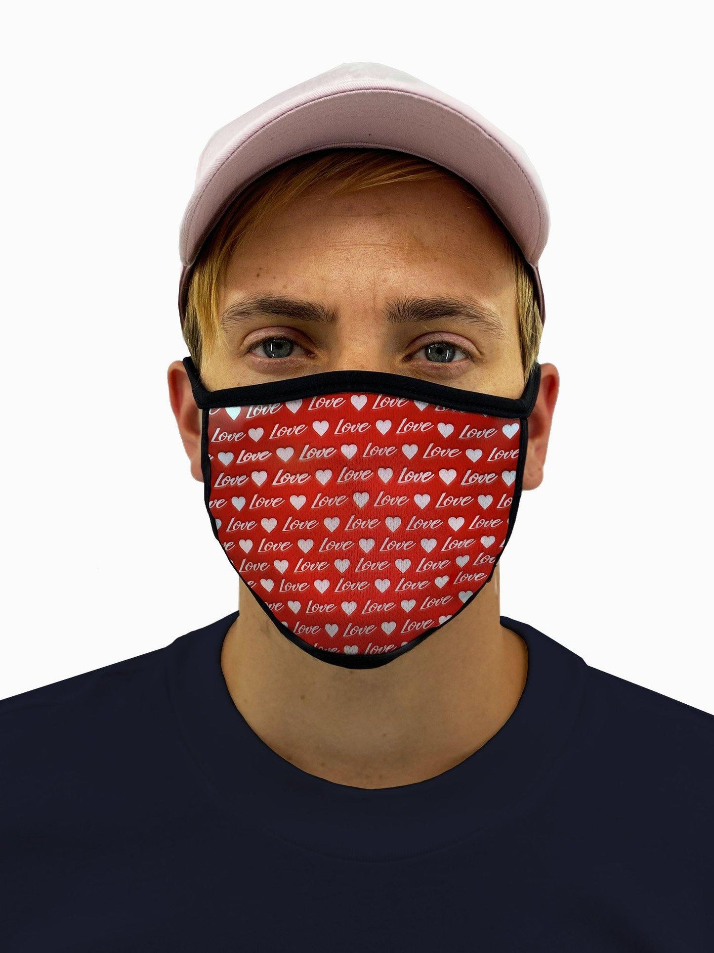 Love Heart Face Mask With Filter Pocket - USA Made Dropship