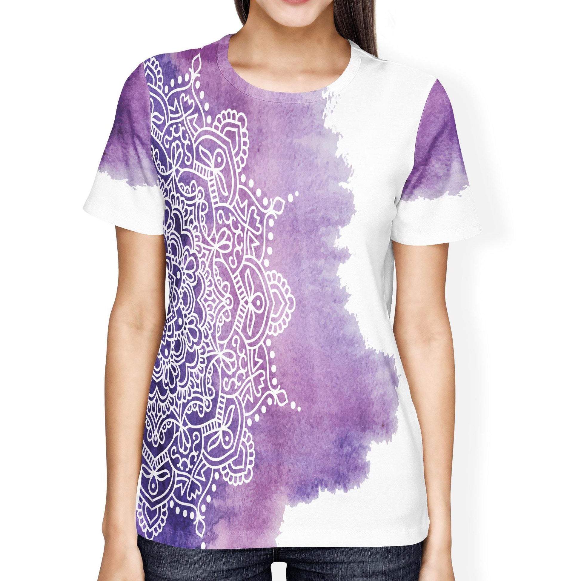 Purple Mandala Ladies' T-shirt - USA Made Dropship