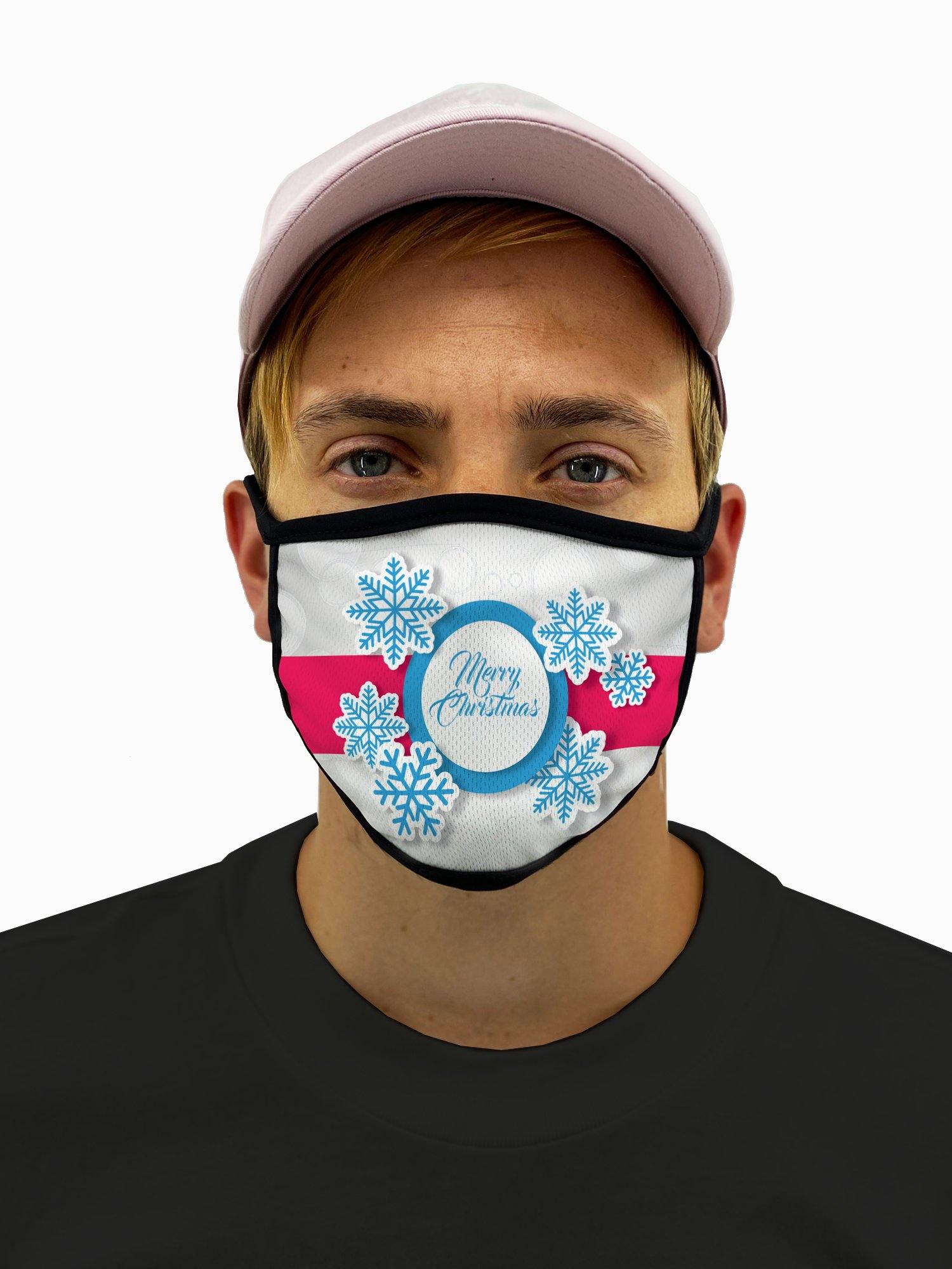 Christmas Present Mask with Filter Pocket - USA Made Dropship