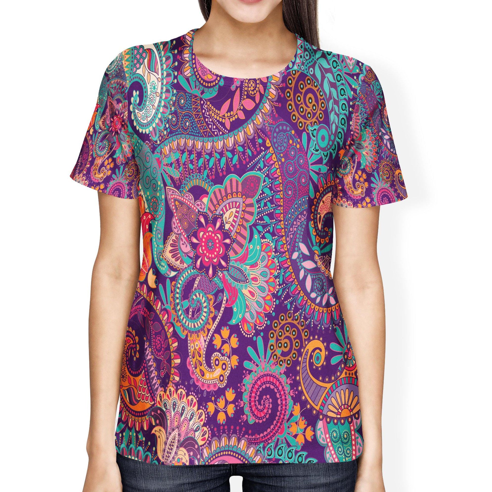 Paisley Mandala Ladies' T-shirt - USA Made Dropship