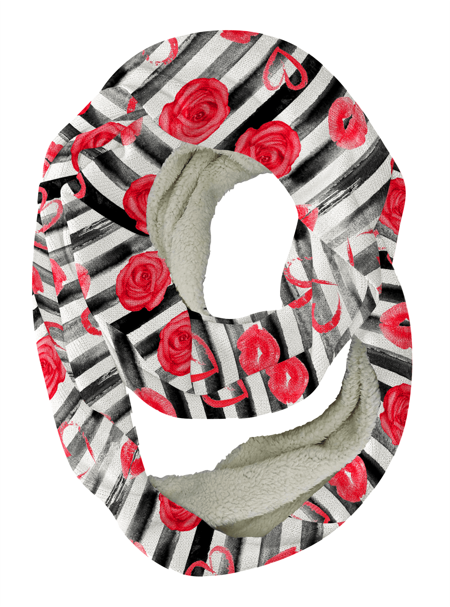 Rose Stripes Infinity Scarf - USA Made Dropship