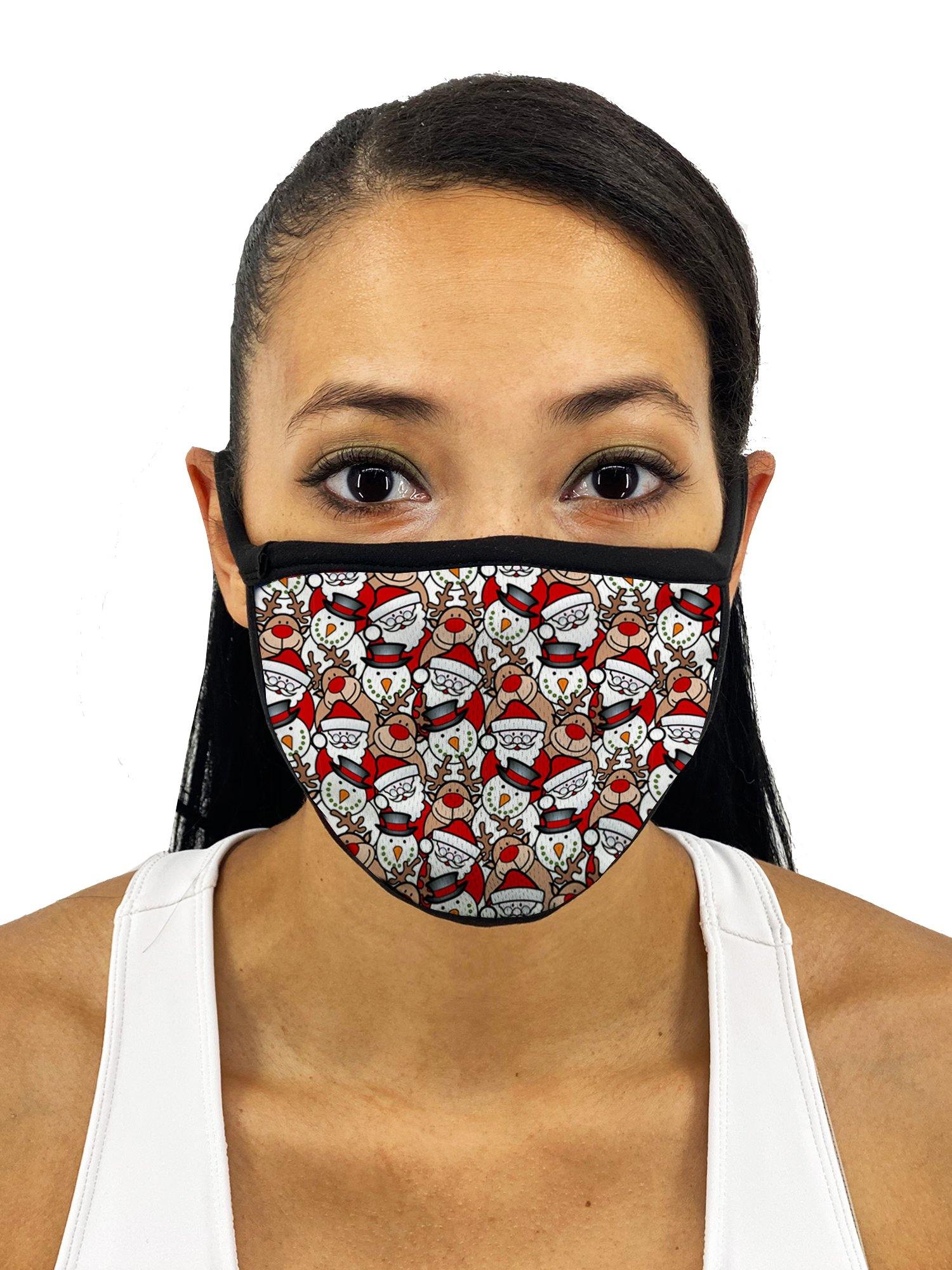 Santa's Friend Face Mask With Filter Pocket - USA Made Dropship