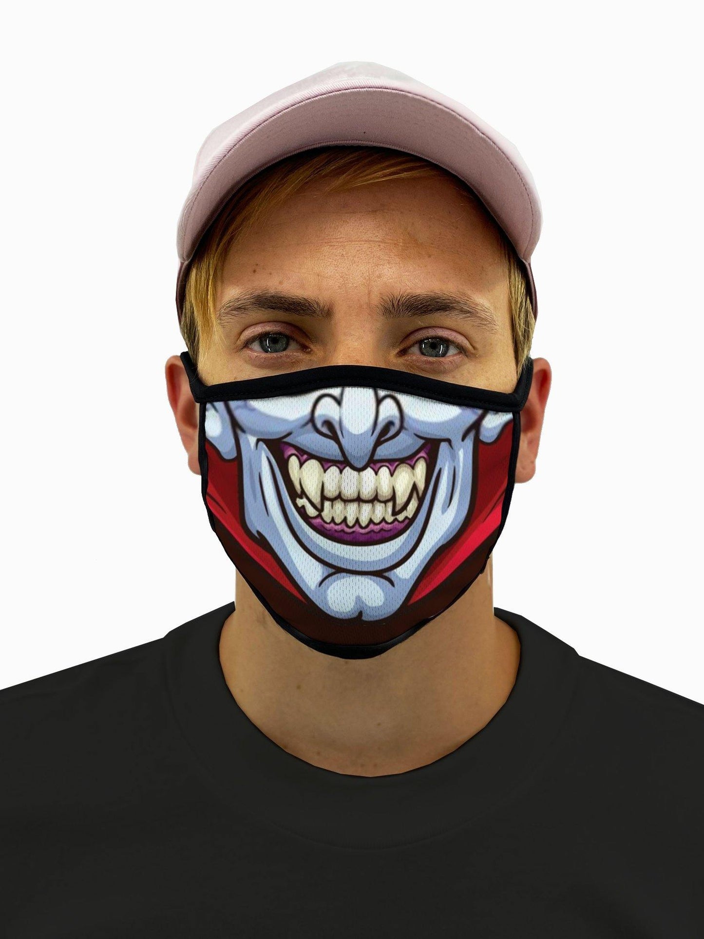 Vampire Face Mask With Filter Pocket - USA Made Dropship