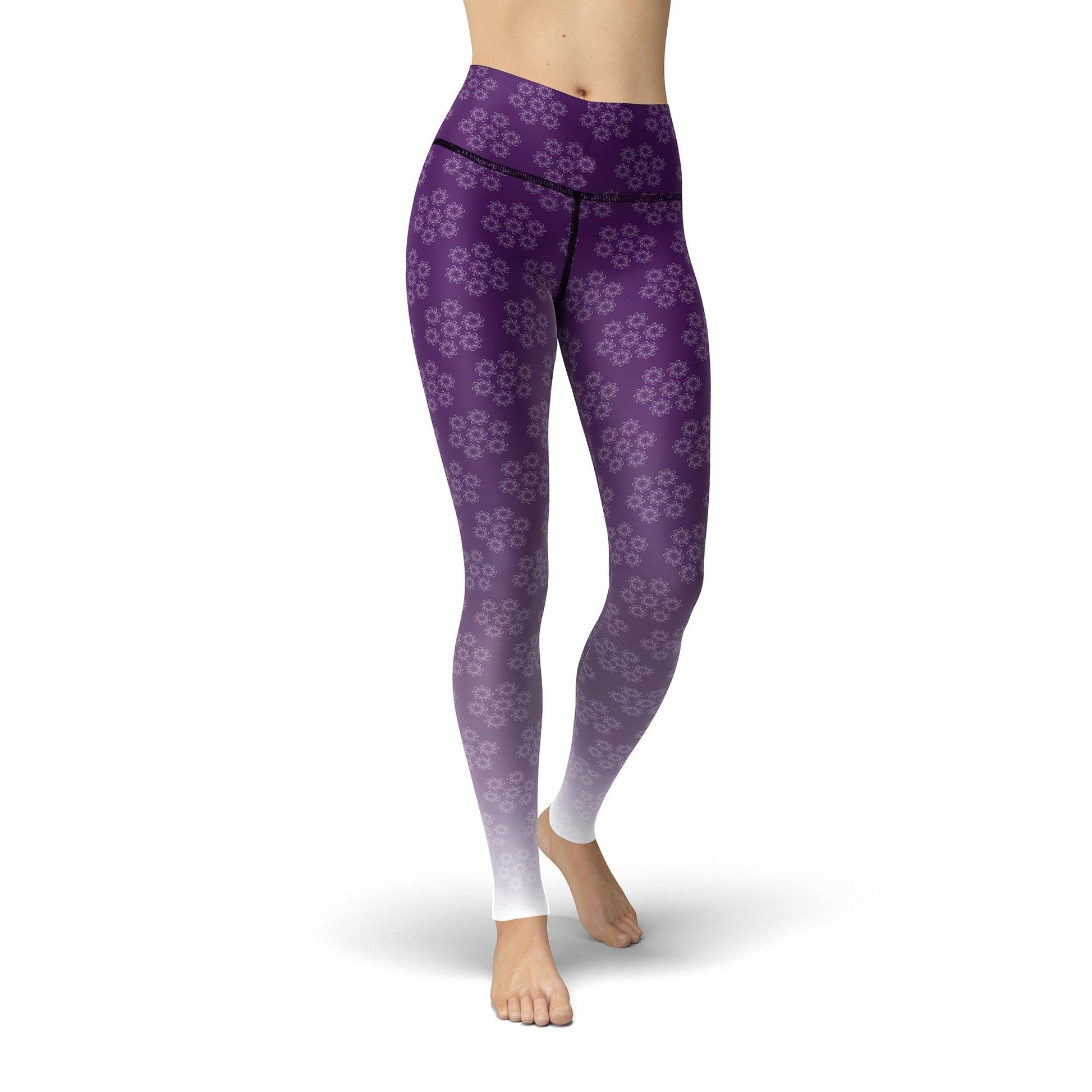 Women's Purple & Swirl Leggings - USA Made Dropship