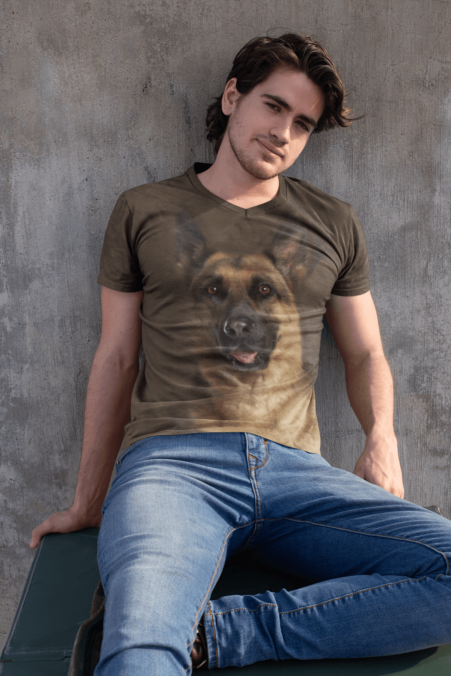 Men's Puppy German Shepherd T-shirt - USA Made Dropship