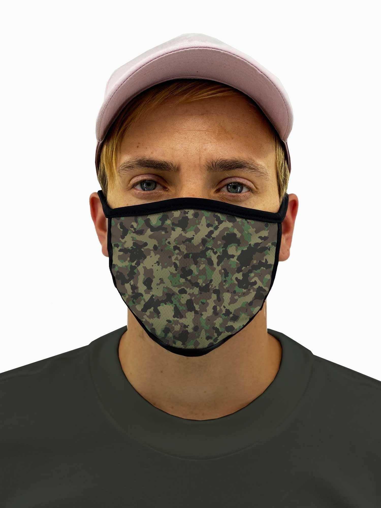 Army Camo Face Mask Filter Pocket - USA Made Dropship