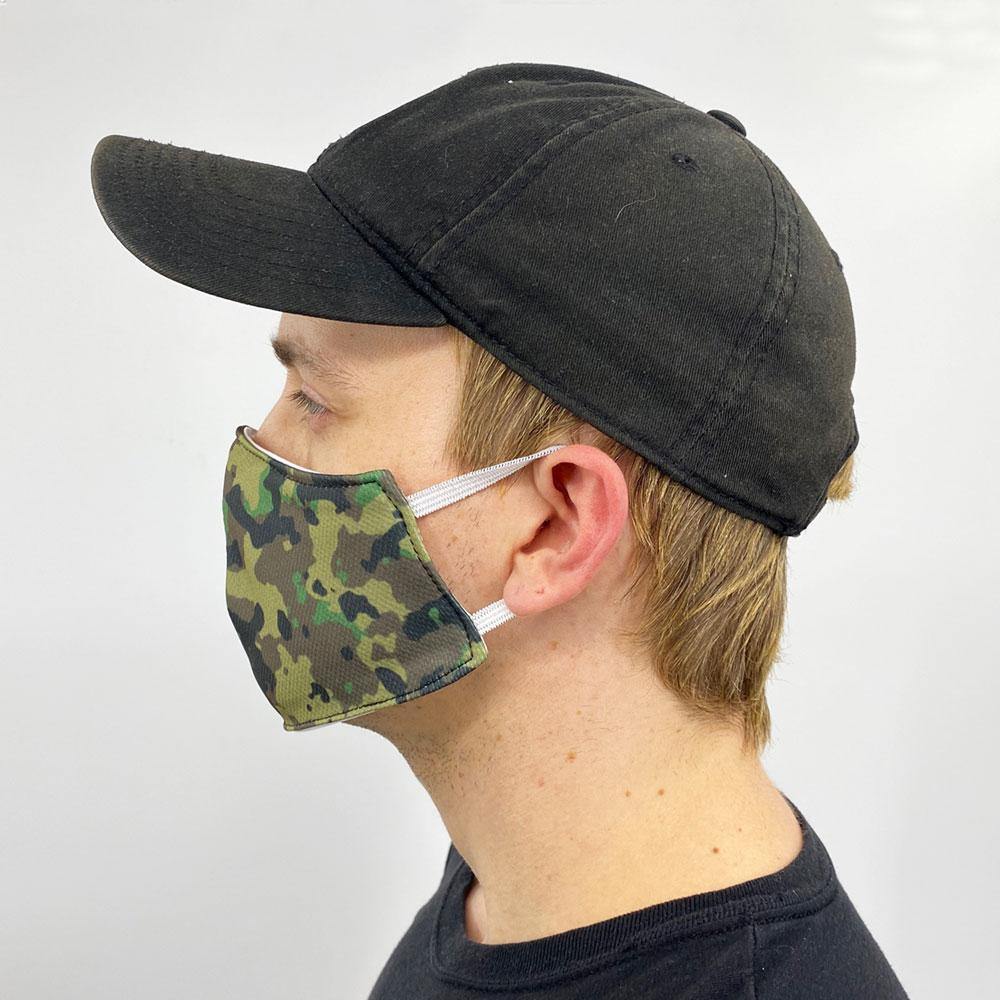 Green Army Camo Face Cover - USA Made Dropship