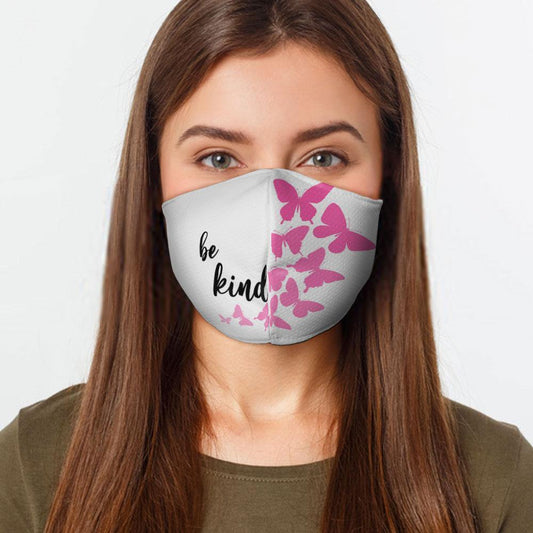 Be Kind Butterflies Face Cover - USA Made Dropship