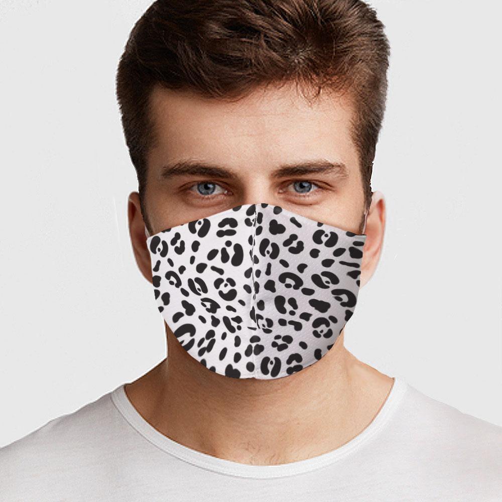 White Cheetah Face Cover - USA Made Dropship