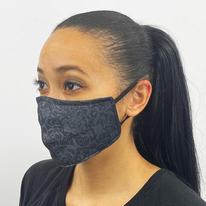 Black Lace Face Cover - USA Made Dropship