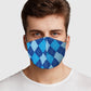 Blue Argyle Face Cover - USA Made Dropship