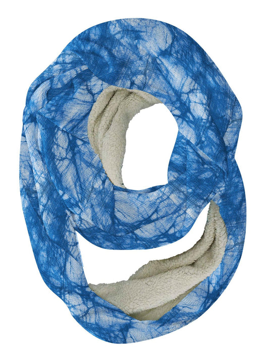 Blue Batik Infinity Scarf - USA Made Dropship
