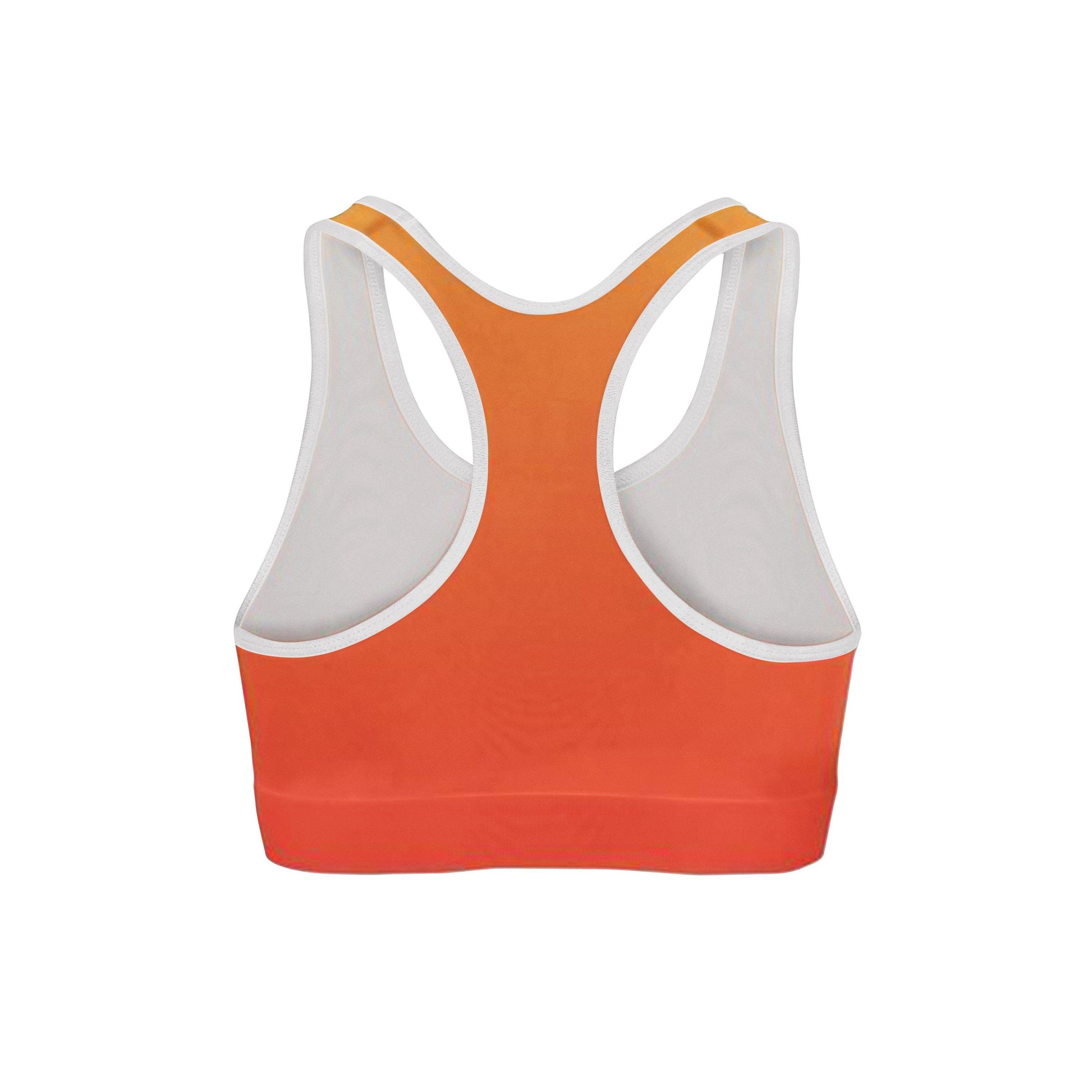 Yellow Red Ombre Sports Bra - USA Made Dropship