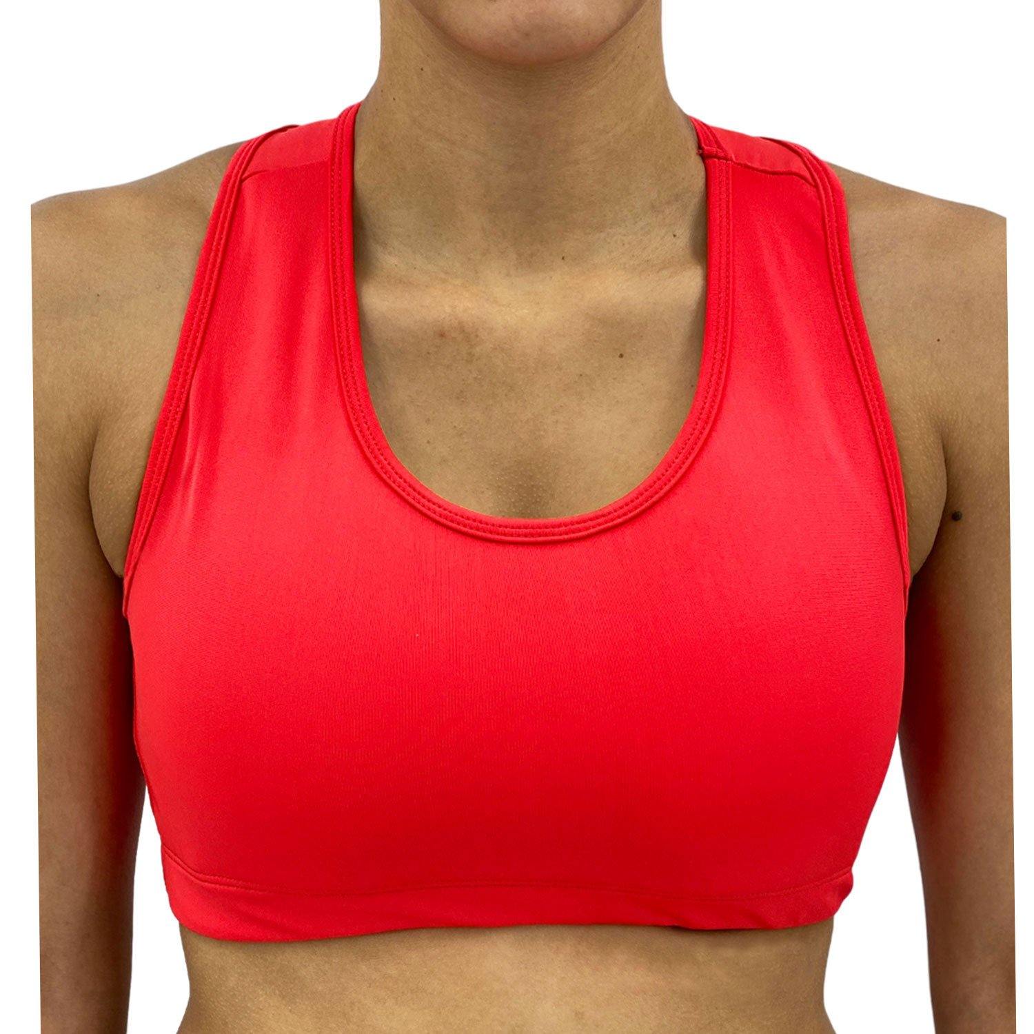 Candy Apple Solid Color Sports Bra - USA Made Dropship