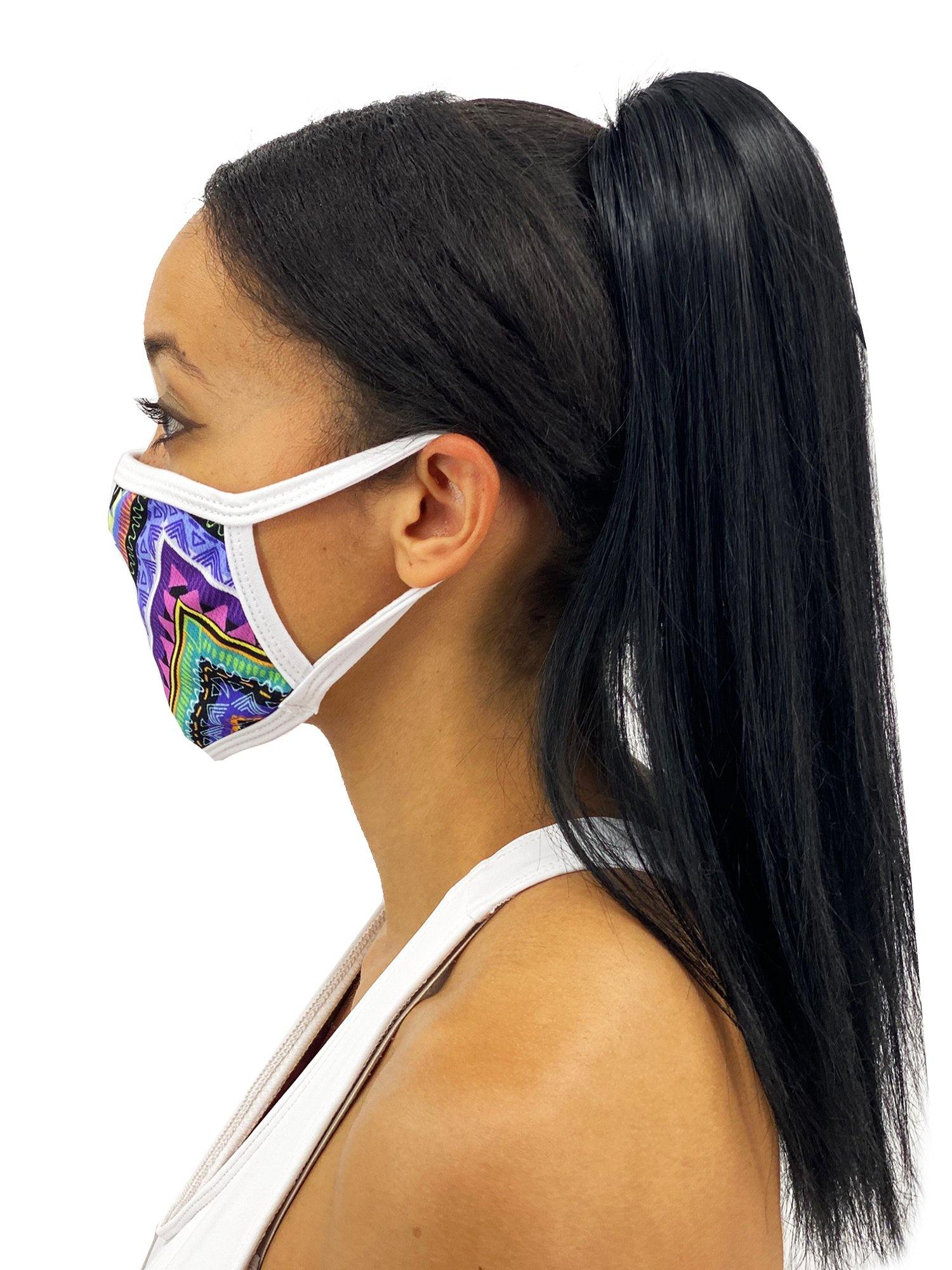 Colorful Aztec Face Mask With Filter Pocket - USA Made Dropship