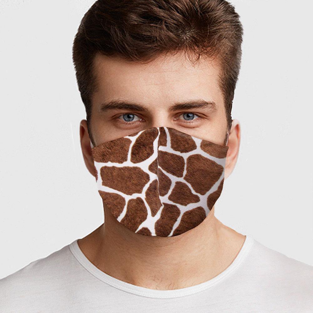 Giraffe Pattern Face Cover - USA Made Dropship