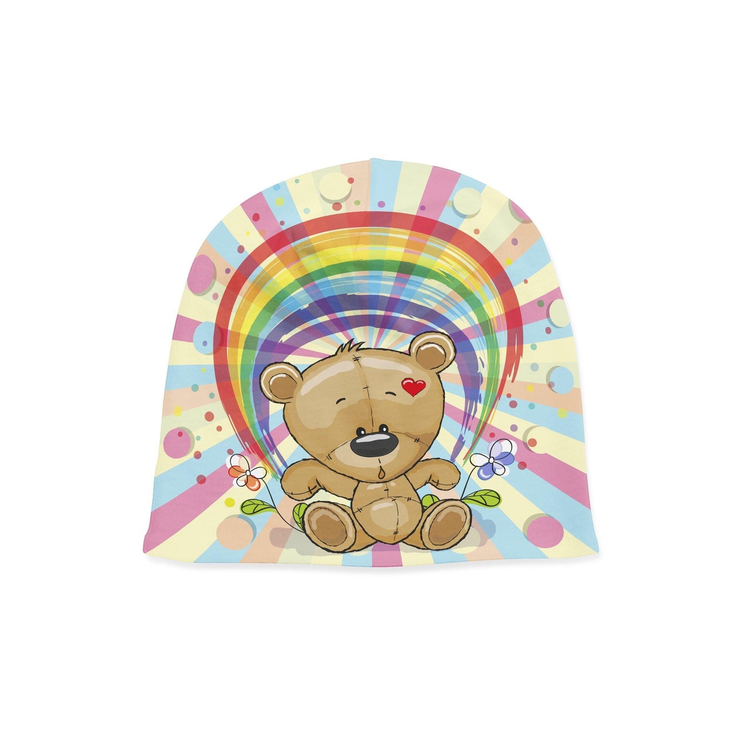Infant Rainbow Teddy Beanie