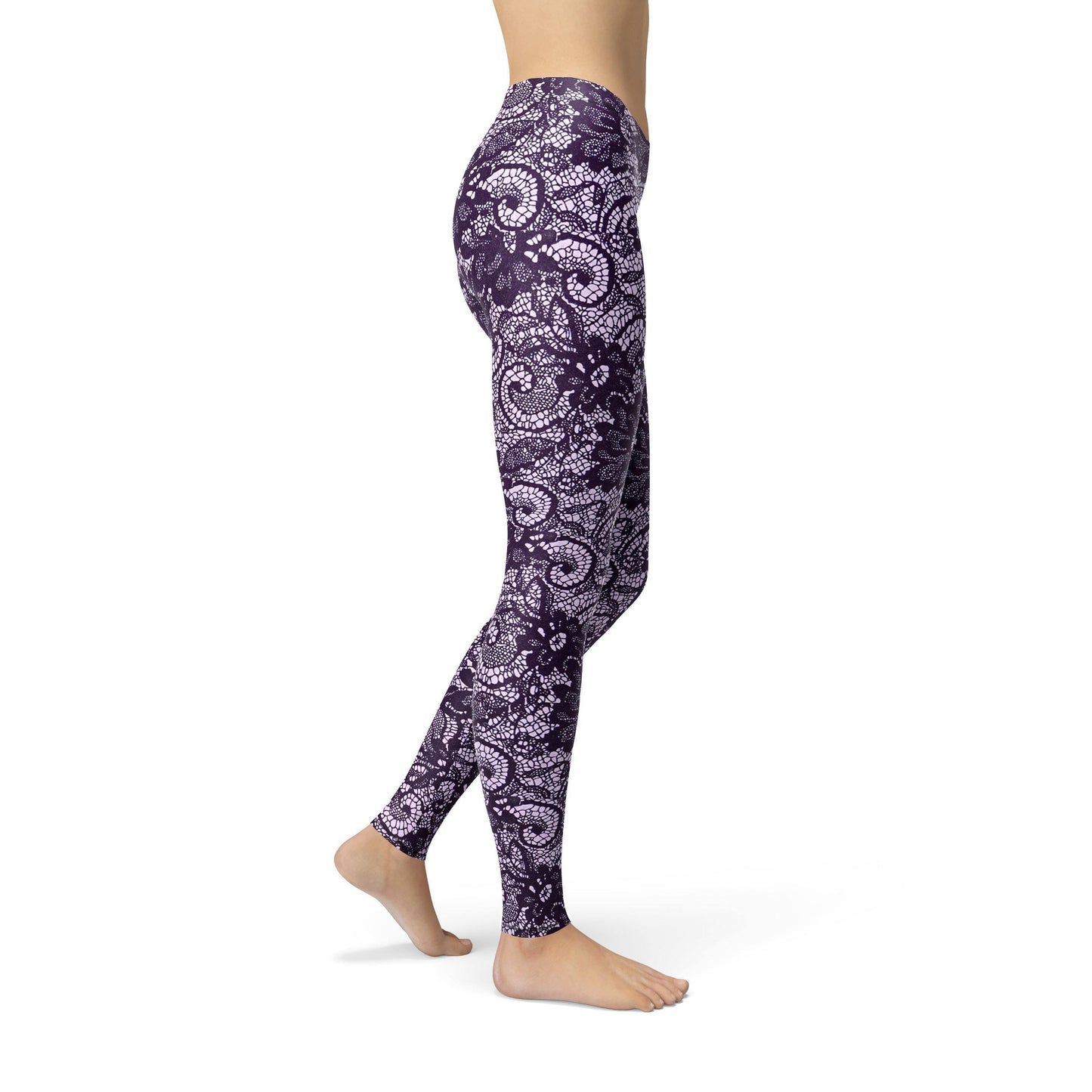 Avery Purple Lace Leggings