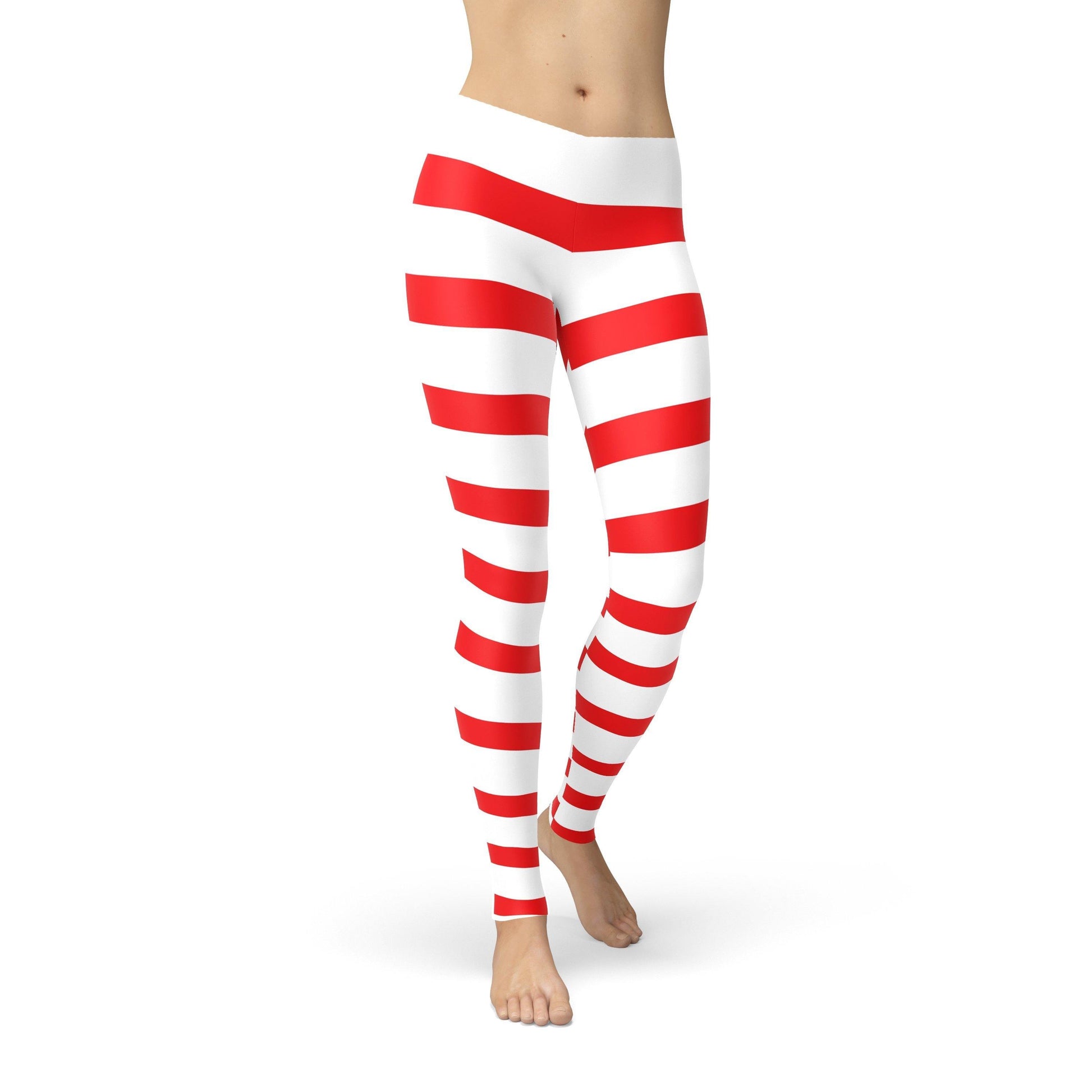 candy cane leggings front