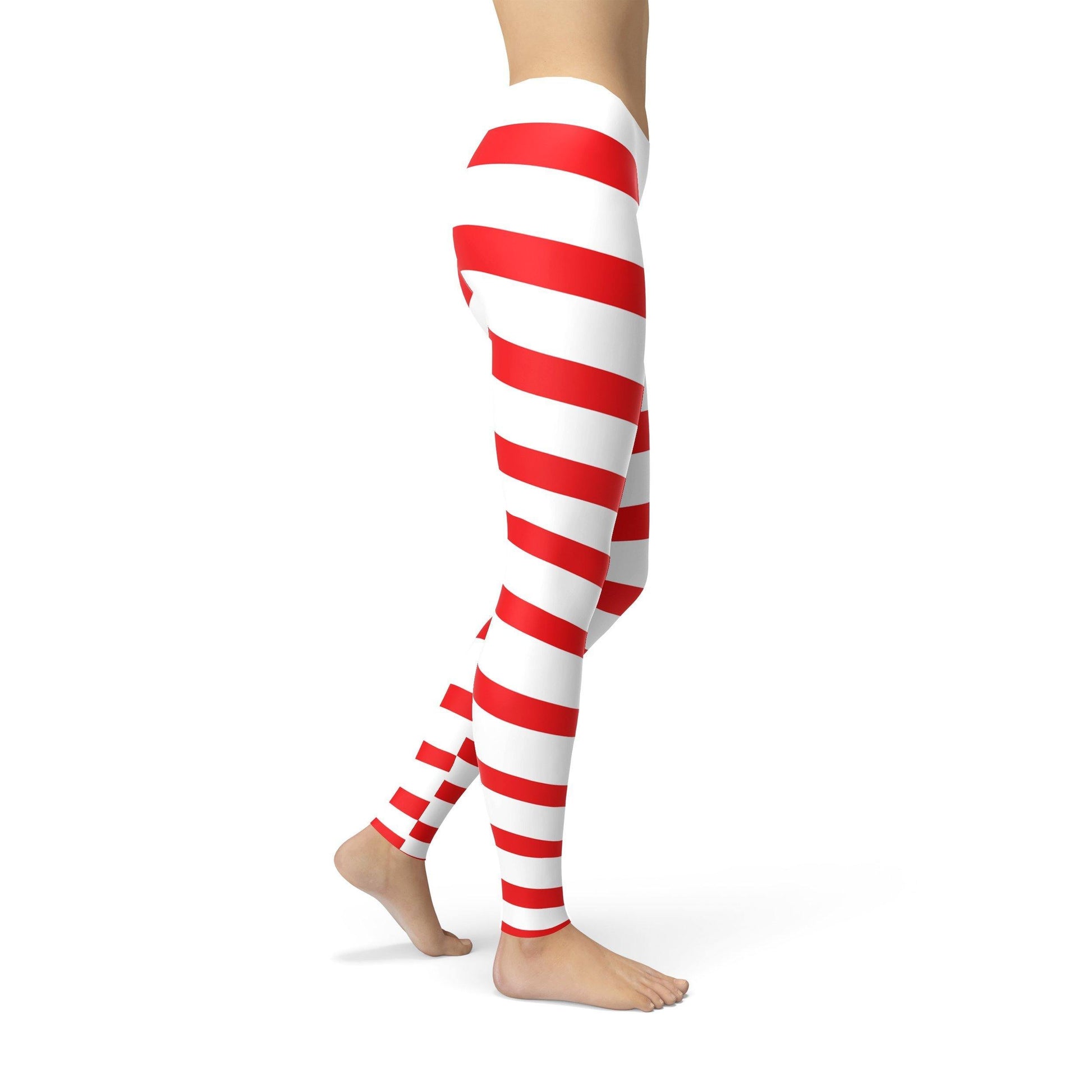 candy cane leggings right side