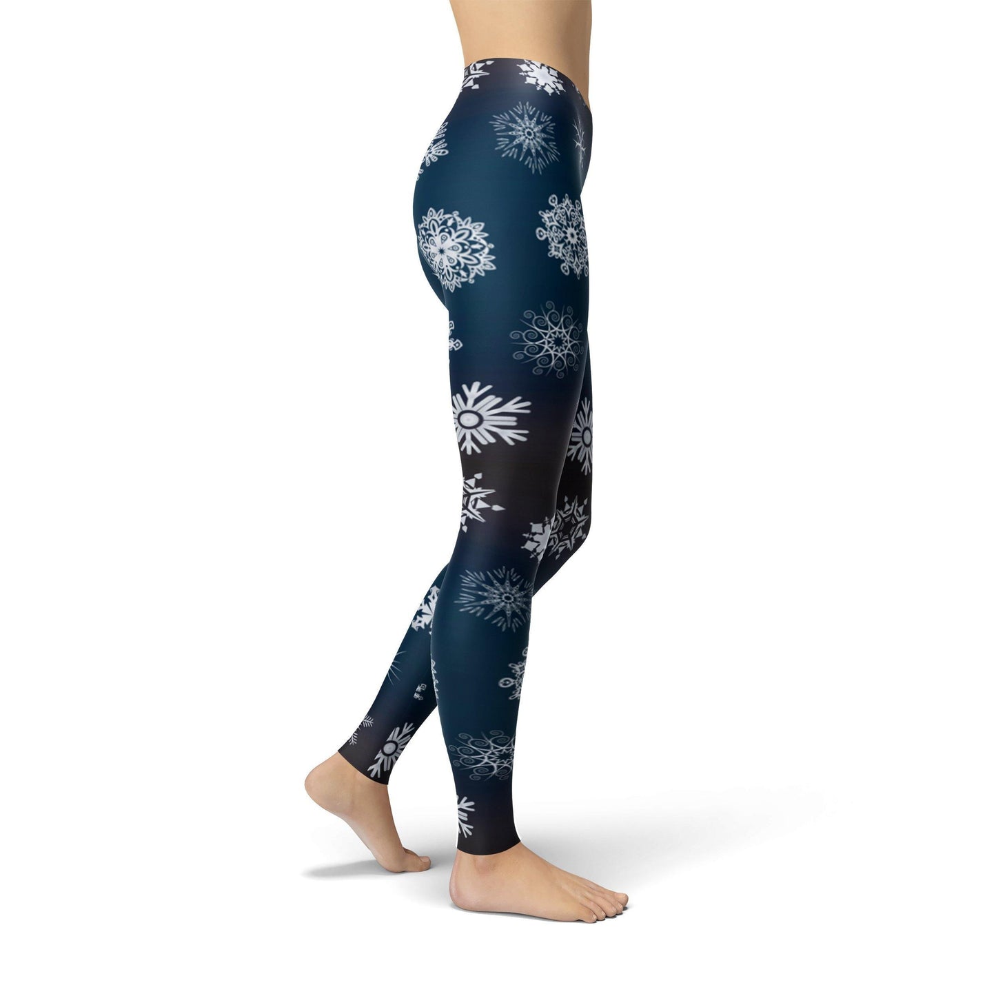 Jean Crystal Snowflakes Leggings