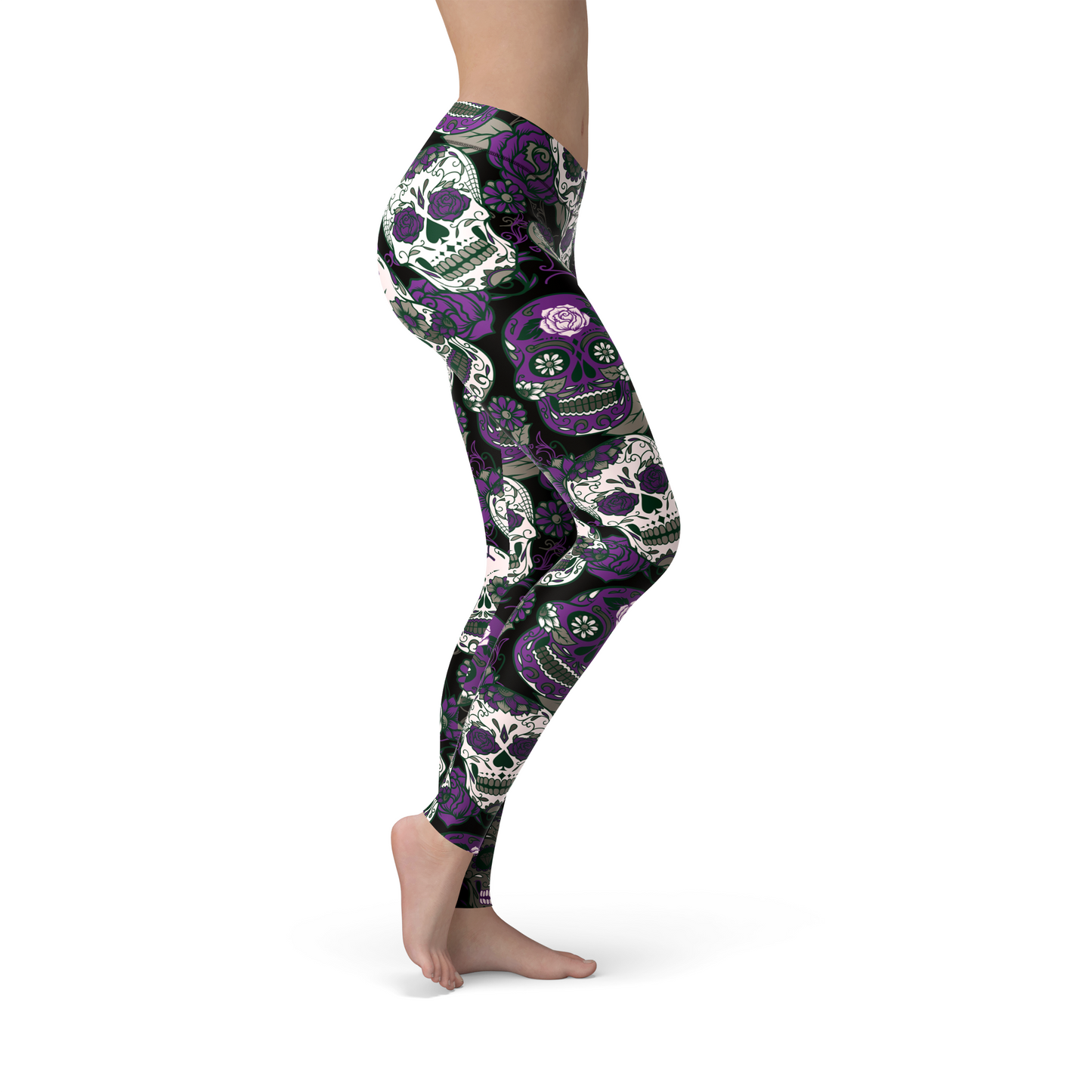 Jean Purple Sugar Skulls Leggings