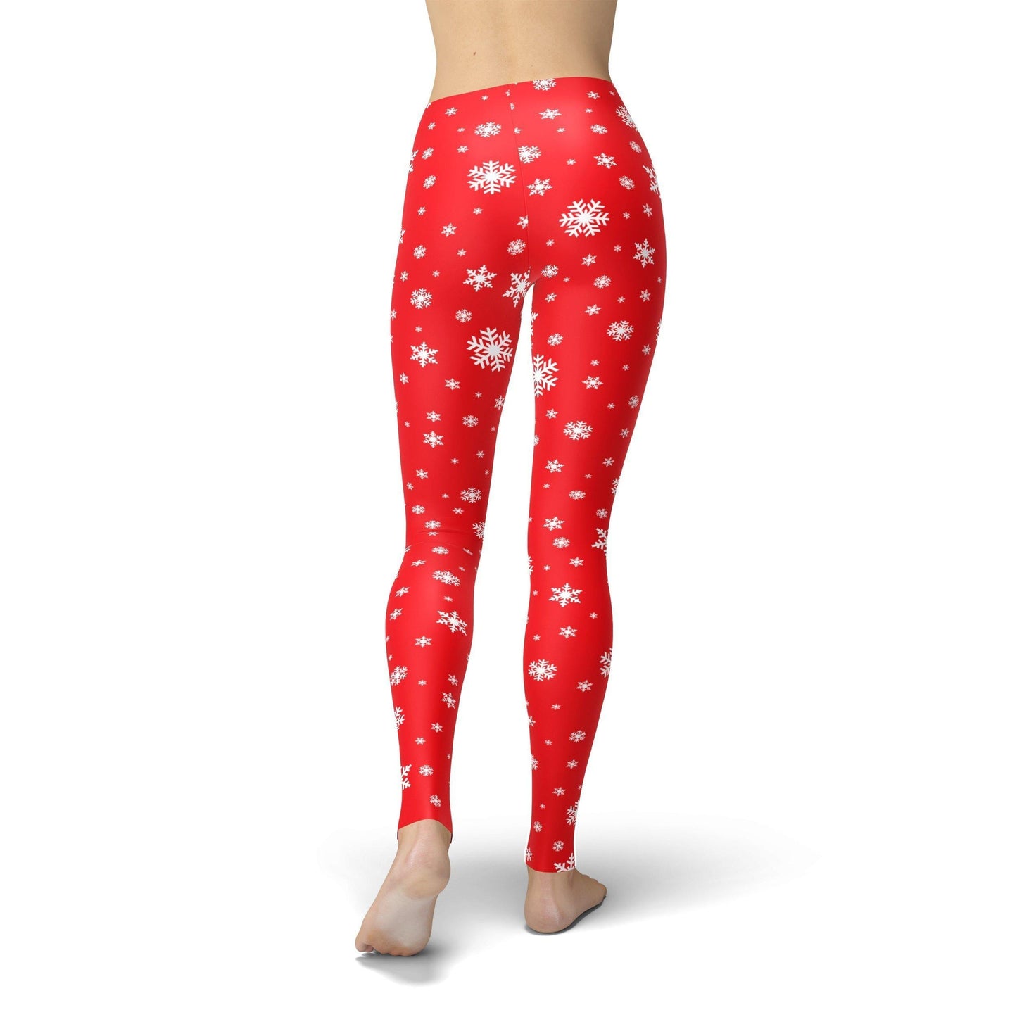 Jean Red Snowflake Leggings