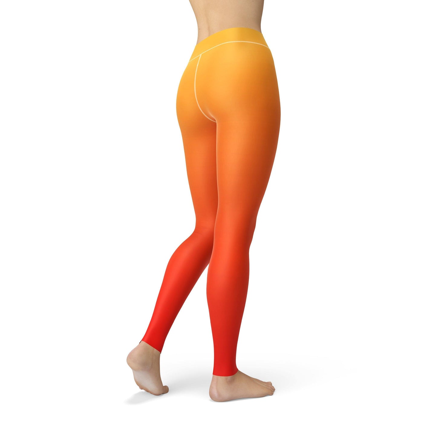 Jean Yellow Red Ombre Leggings