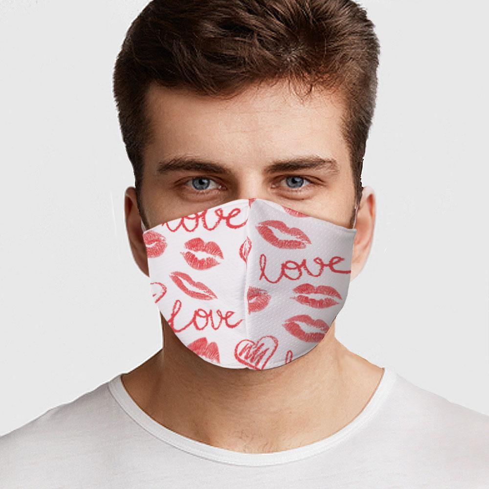 Love Kisses Face Cover - USA Made Dropship