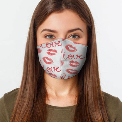 Love Kisses Face Cover - USA Made Dropship