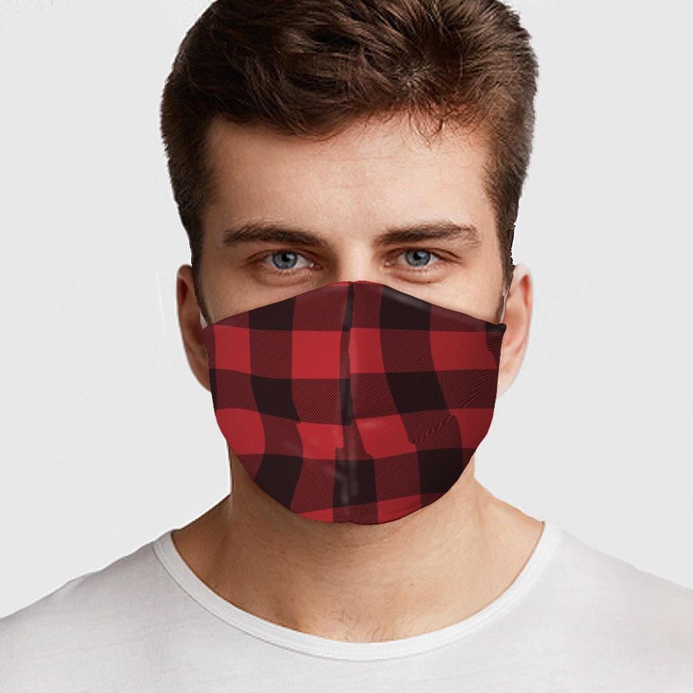 Red Flannel Face Cover - USA Made Dropship