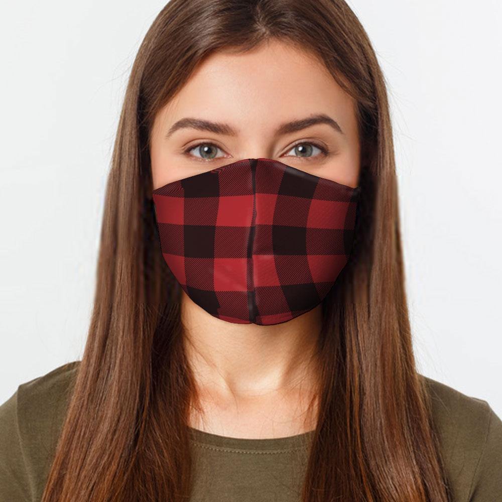 Red Flannel Face Cover - USA Made Dropship