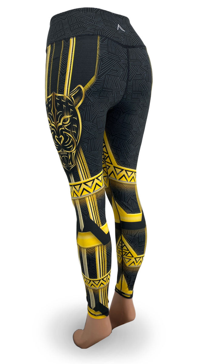 Yellow Panther Legging