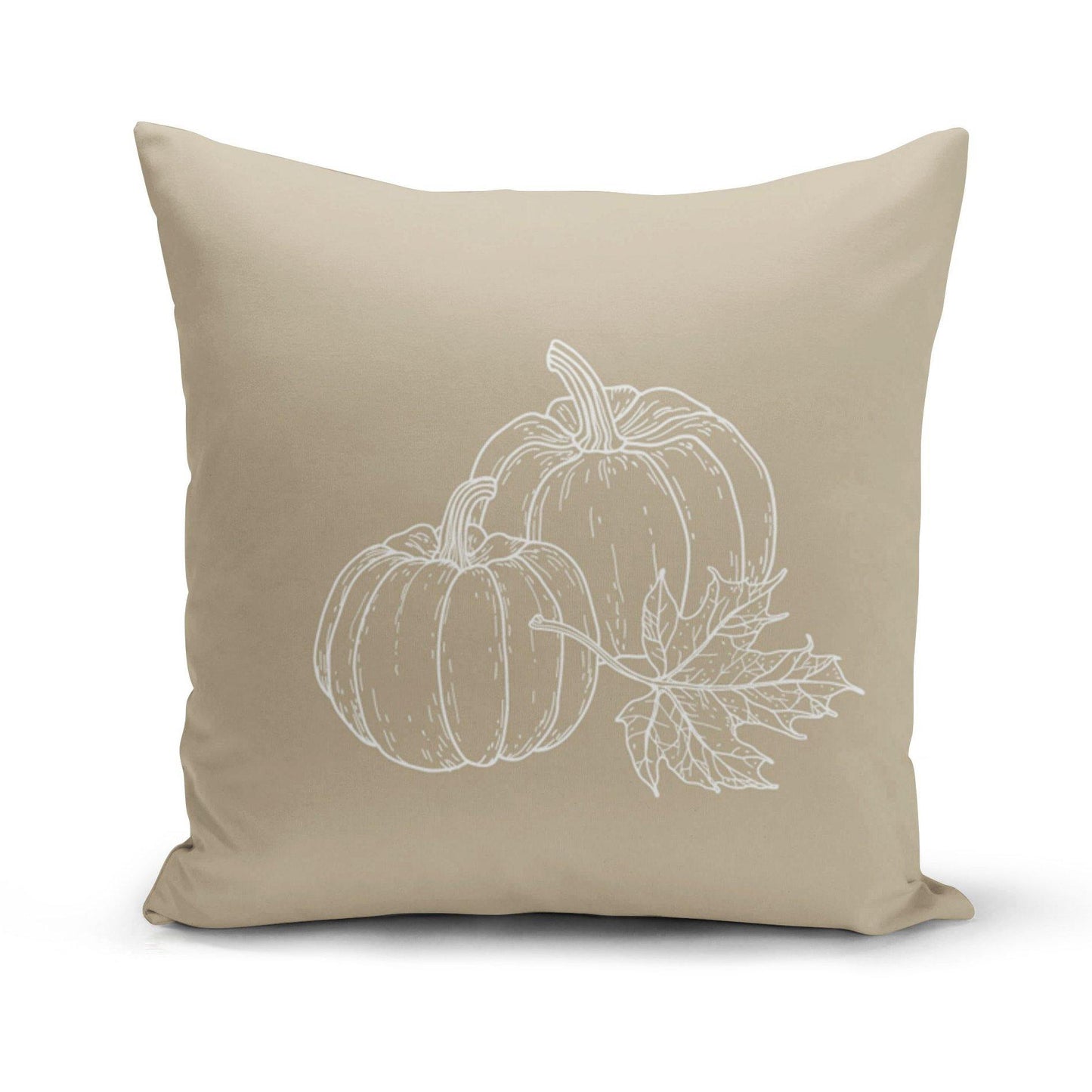 Beige Pumpkins Pillow Cover