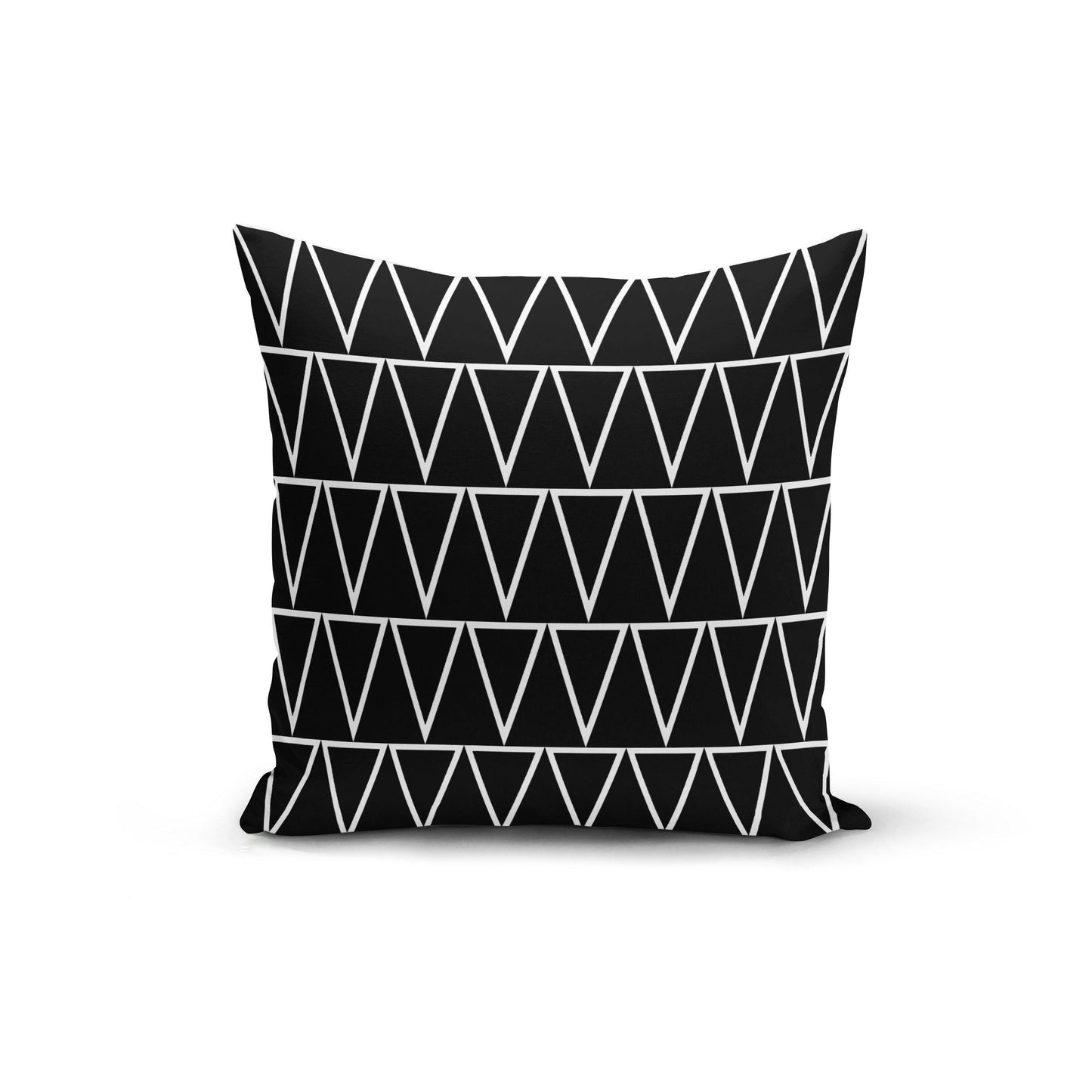 Black Triangles Pillow Cover