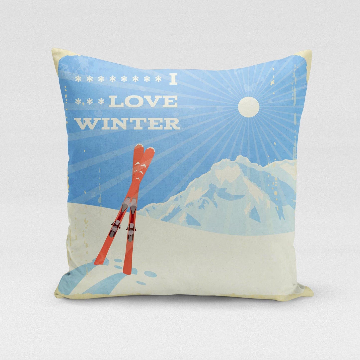 I Love Winter Pillow Cover