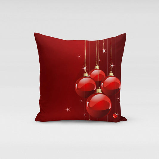 Red Ornaments Pillow Cover