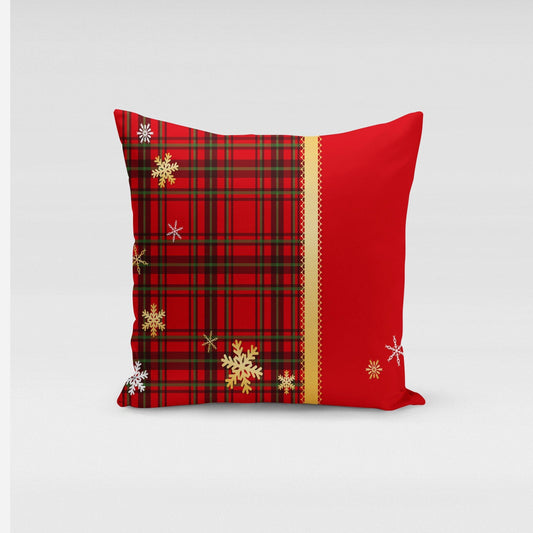 Red Plaid Pillow Cover