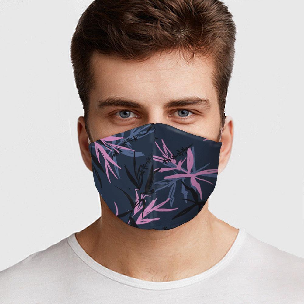 Pink Flower Face Cover - USA Made Dropship