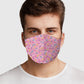 Pink Sprinkles Face Cover - USA Made Dropship