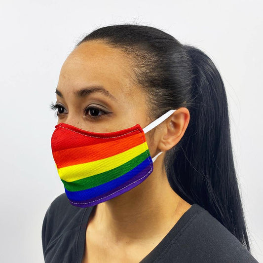 Gay Pride Flag Face Cover - USA Made Dropship