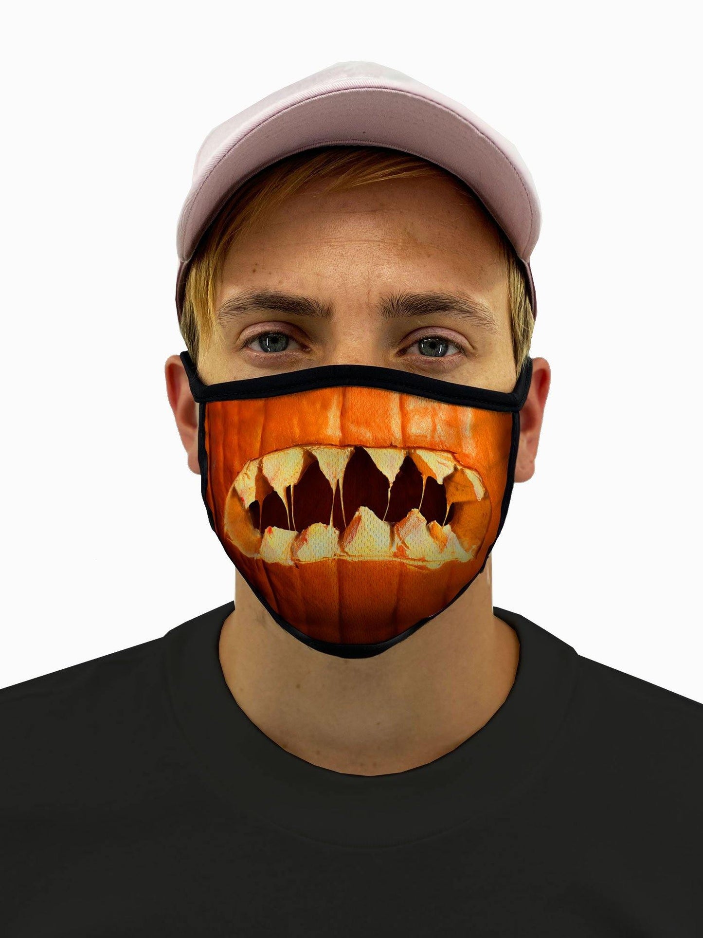 Pumpkin Mouth Halloween Face Mask With Filter Pocket - USA Made Dropship