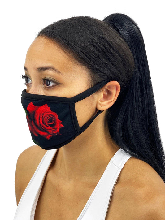 Roses Face Mask With Filter Pocket - USA Made Dropship